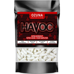 Havoc Nitric Oxide Supplement with L Arginine & Citrulline Malate for Muscle Growth, Pumps, Vascularity, & Energy - Extra Strength Pre/Intra Workout N.O. Booster & Muscle Builder - 60 Capsules