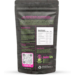 Shroom Riot Cocoa Mushroom Superblend | Instant Chocolate Powder Drink with Lion’S Mane, Chaga, Reishi & Cordyceps | 300G | 30 Servings