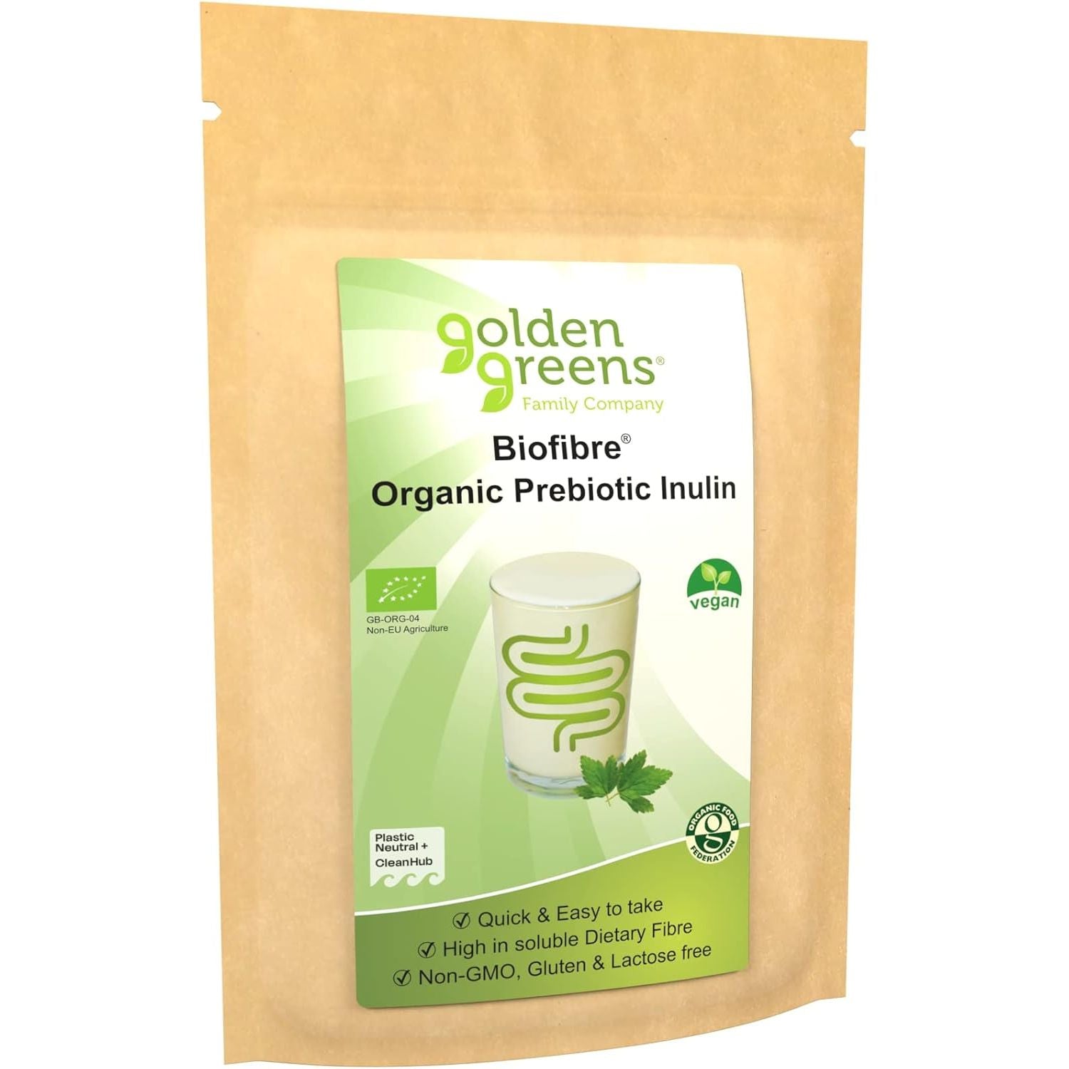 Golden Greens Organic Prebiotic Inulin Fibre, 250G