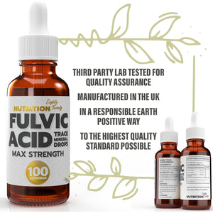 Fulvic Acid Trace Minerals - Max Strength - 100 Day Supply - 50Ml - Nutrition Eighty Twenty