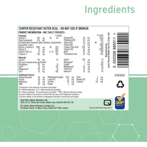 Quest Super Once a Day Multivitamin & Minerals Tablets. 17 Vitamins & 12 Minerals with Vitamin A, B, C, D, Iron & Zinc for Men & Women. for Optimal Health, Reduces Fatigue & Immunity (120 Tablets)