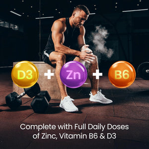 Vitabright Magnesium Glycinate Complex 6-In-1 | 2500Mg~485Mg Elemental | 120 Caps | Glycinate Tablets & Zinc, Vitamins B6 & D | High Strength Magnesium Supplements for Women/Zma Supplements for Men