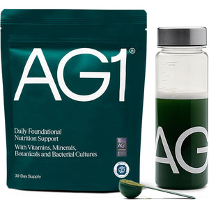 AG1 Greens Powder Supplement | Daily Nutrient Boost: Vitamins, Minerals, Gut-Friendly Bacteria, Gluten Free, Vegan and Keto Friendly | 70+ Ingredients by AG1 Athletic Green