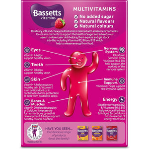 Bassetts Vitamins 7-11 Years Raspberry Flavour Multivitamins 30 Gummies