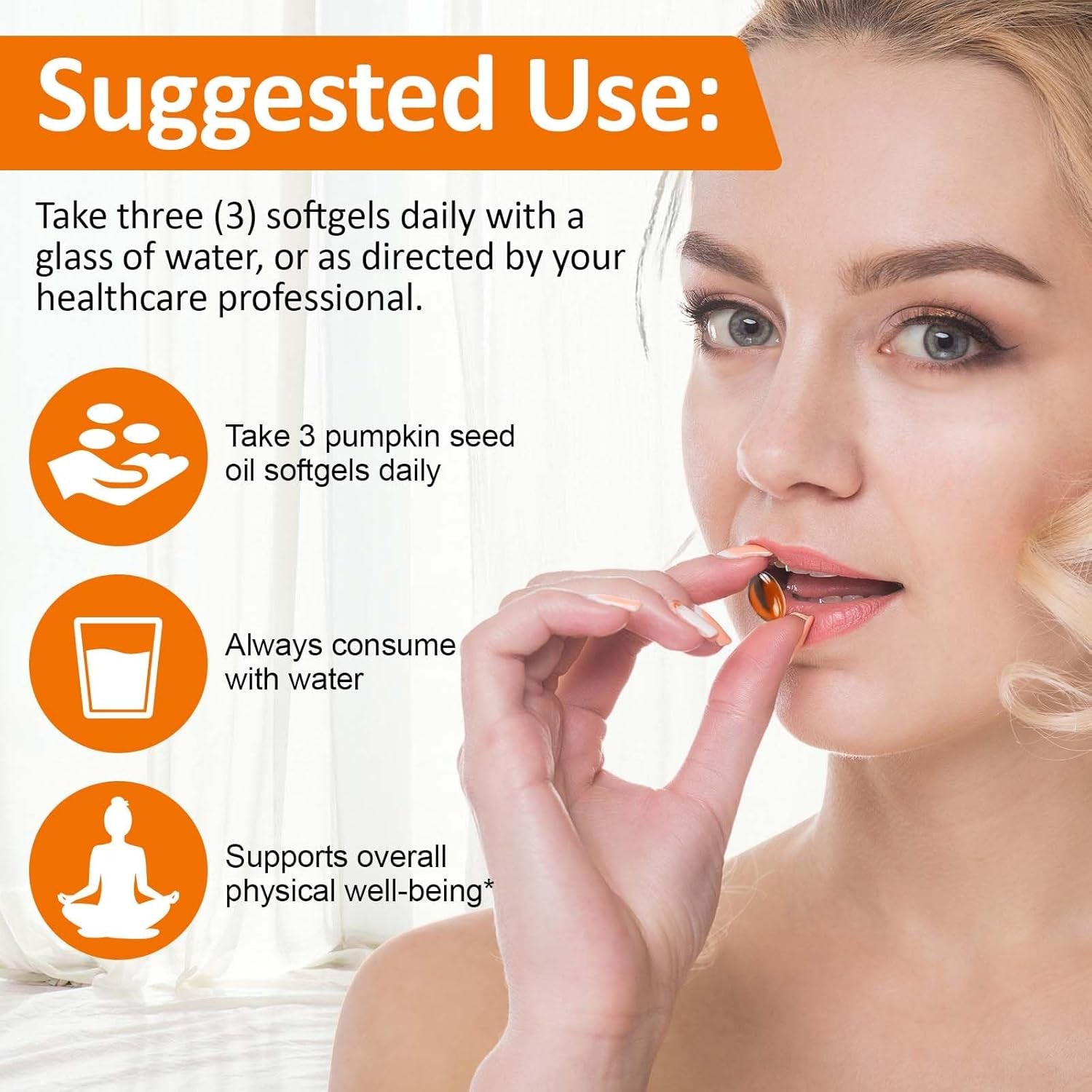 Pumpkin Seed Oil Capsules 1000Mg per Serving - 300 Softgels for Hair & Urinary Support - 2-In-1 Formula, Rich in Zinc & Omega Fatty Acids - Easy-To-Swallow, Vegan