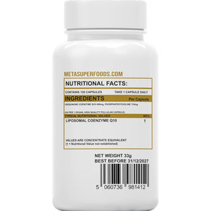 Ubiquinone Coenzyme Q10 400Mg | 120 High Strength Vegan Capsules | Liposomal High Absorption Coq10 1-A-Day Tablets | Coenzymeq10 Supplement | 4 Months Supply UK Company