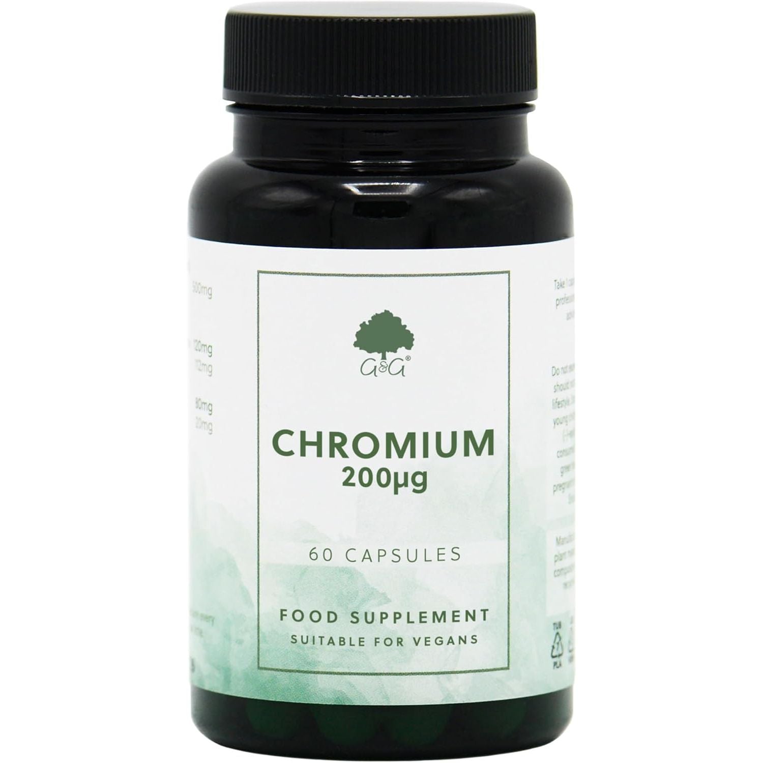 Chromium Picolinate | 200Mcg of Chromium Picolinate per Capsule | 60 Vegan Capsules | G&G Vitamins
