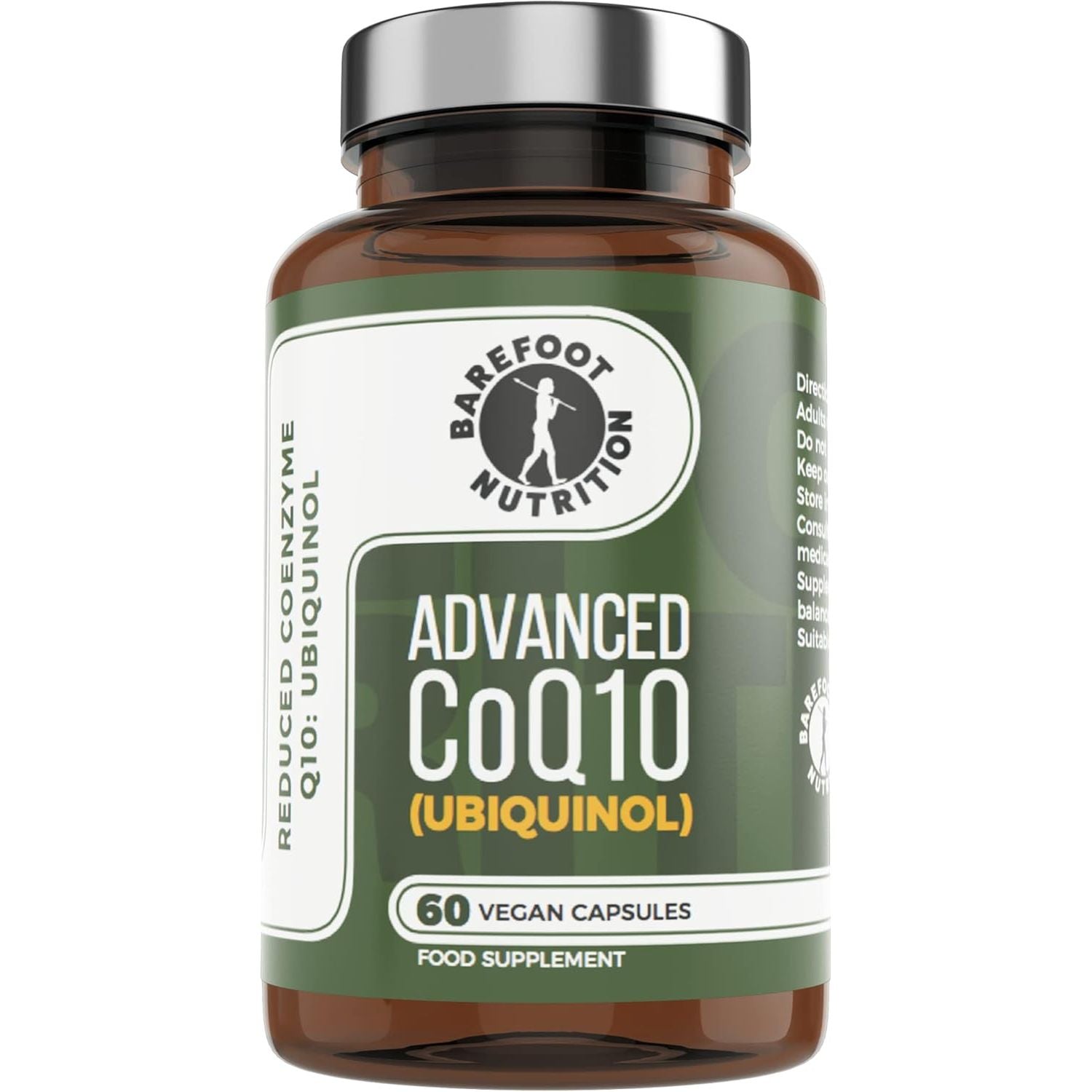 Barefoot Nutrition - Advanced Coq10 - Ubiquinol 150Mg - Supports Heart Health, Powerful Antioxidant to Prevent Oxidative Stress Damage - Superior Absorption - 60 Vegan Capsules