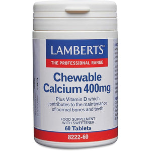 Lamberts Chewable Calcium 400Mg with Vitamin D 60 Tablets