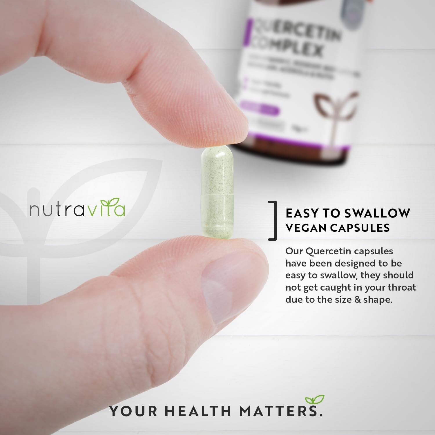 Quercetin 500Mg with Bromelain & Vitamin C - 120 Vegan Capsules – for Immune Support - Blended with Rosehip, Bioflavonoids, Acerola and Rutin – Made in the UK by Nutravita