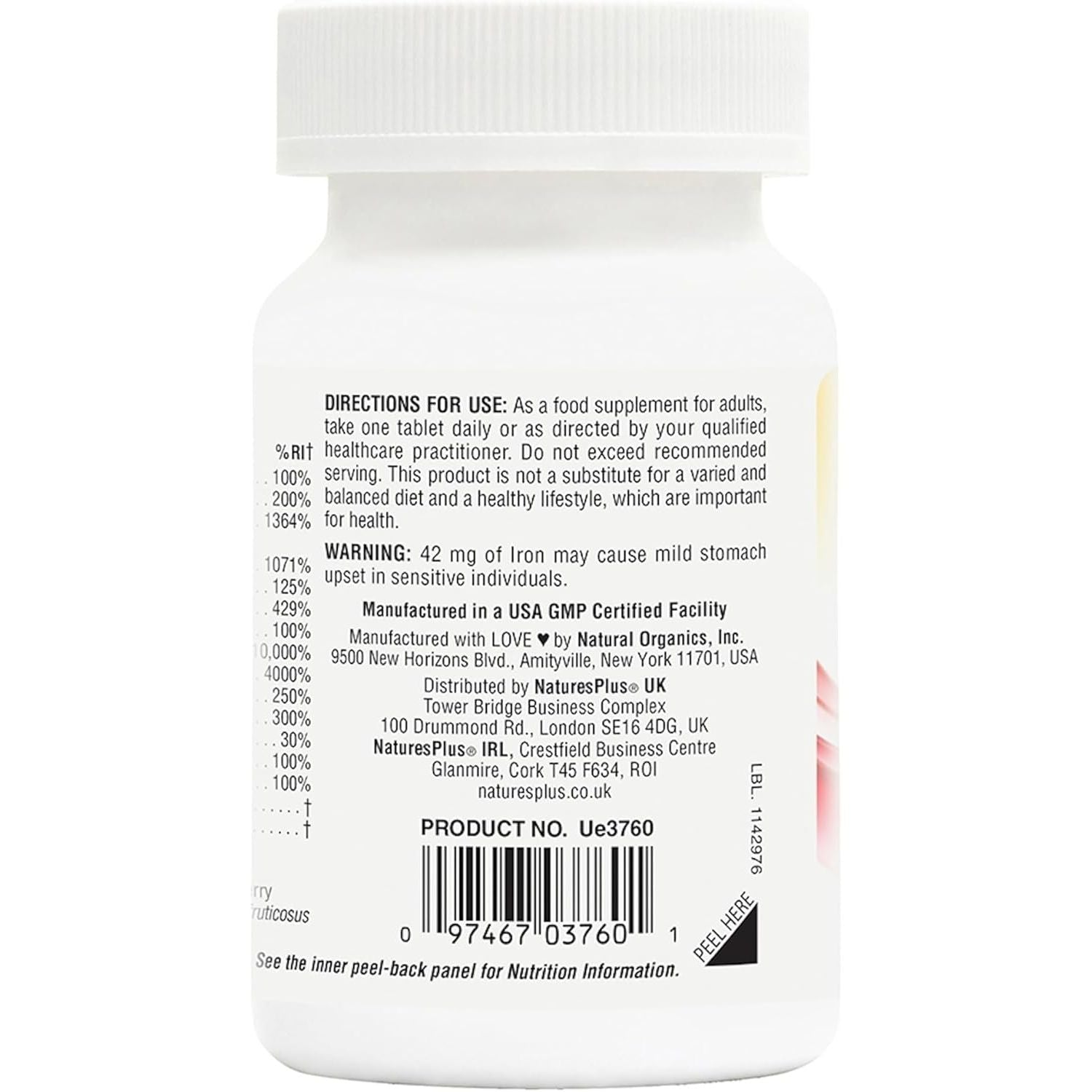 Naturesplus Hema Plex - Gentle Iron Supplement with Vitamin C, Methyl B12, Folate - Blood Health, Immune Support, Energy - Vegan, Gluten Free - 30 Tablets
