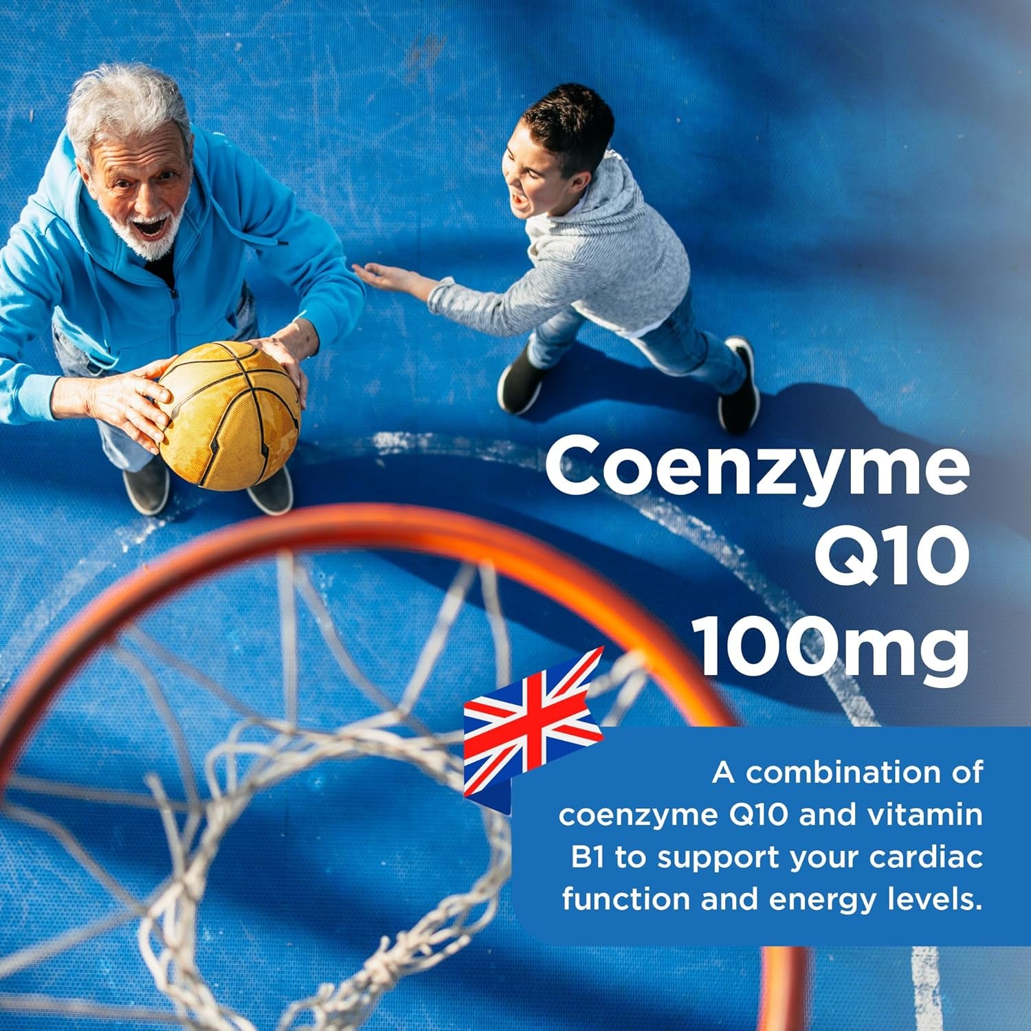 Healthspan Coenzyme Q10 100Mg | 60 Capsules | Supports Heart Health & Energy Metabolism | Added Vitamin B1 | All Natural Coq10 Fermented for Optimum Purity | Sunflower Oil Base | Vegan