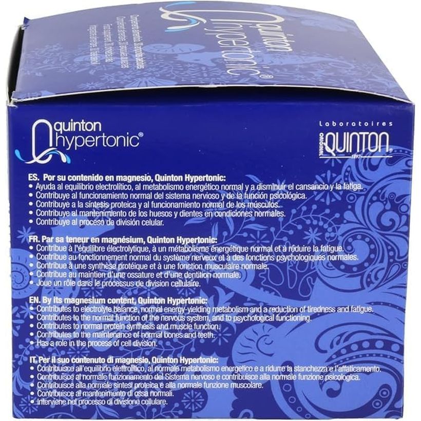 Eau De Quinton - Quinton Hypertonic, 100% Natural Hypertonic Seawater, with Magnesium and Micronutrients, 30 Drinkable Ampoules of 10 Ml