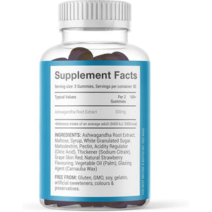 Free Soul Ashwagandha High Strength Gummies | Delicious Ashwagandha Supplement with Pure Root Powder Extract | Vegan, Gluten-Free, Non-Gmo | 60 Gummies