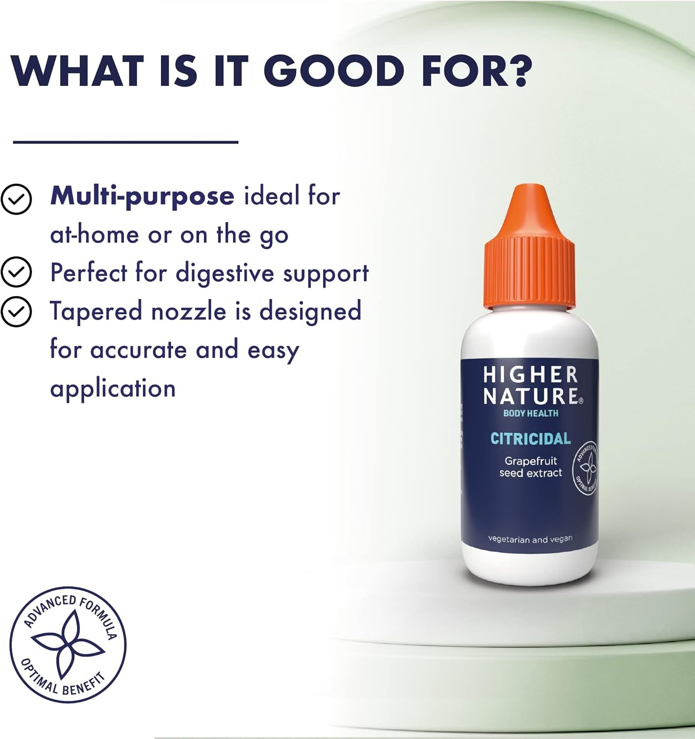 Higher Nature - Citricidal Grapefruit Seed Extract - Digestive Support - Made with Grapefruits - Gluten Free - Vegetarian & Vegan - 100Ml
