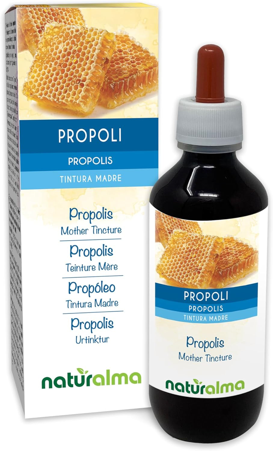 Propolis (Propolis) Resin Hydroalcoholic Mother Tincture NATURALMA - Liquid Extract Drops 200 Ml - Food Supplement