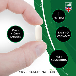 L-Lysine 1100Mg High Strength - 240 Vegan & Gluten Free Tablets (8 Month Supply) - Cold Sore Treatment, Essential Amino Acid Supplement - Normal Growth and Muscle Turnover - Made in the UK - Nutravita