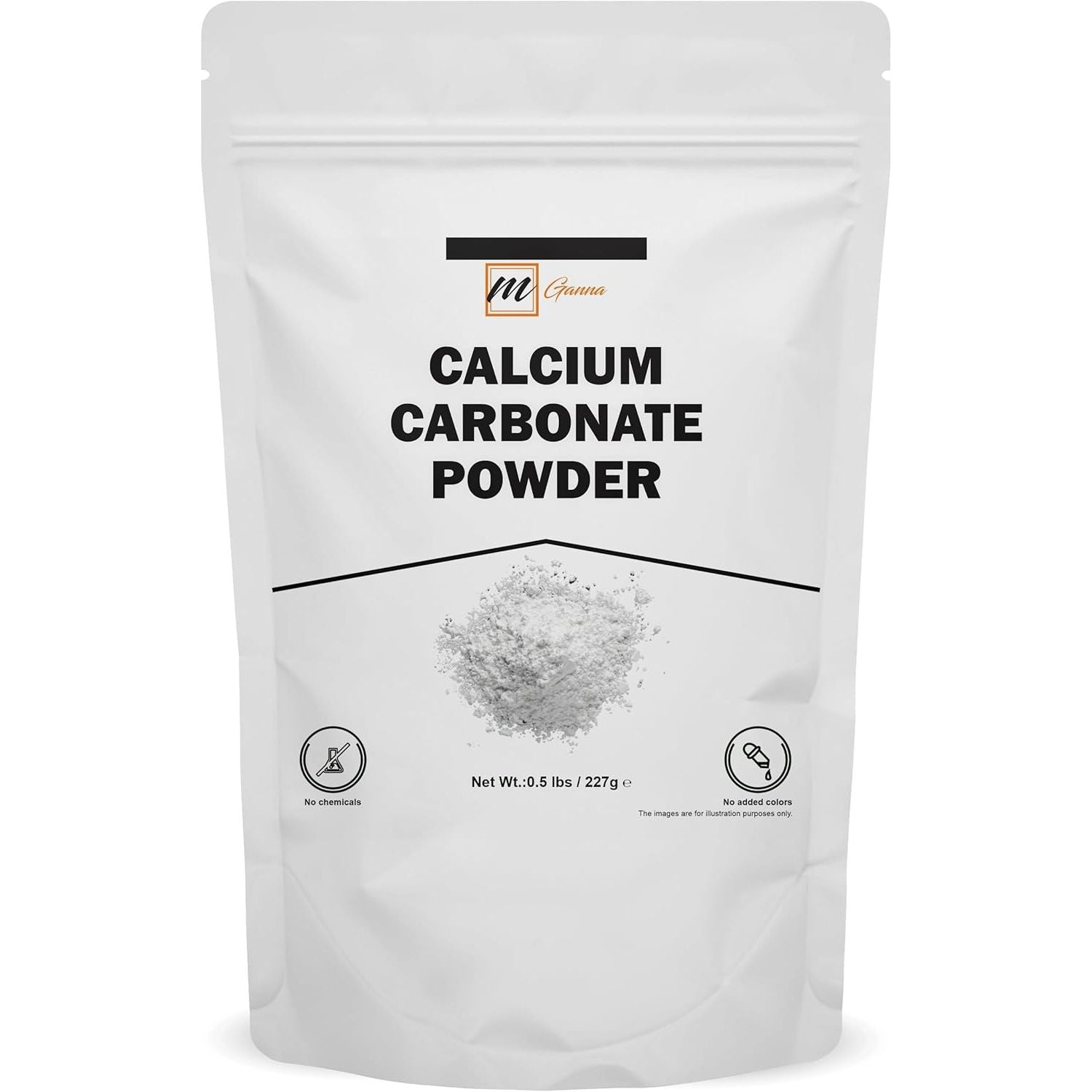 Mganna 100% Natural Pure Calcium Carbonate Food Grade 227 GMS / 0.5 LBS