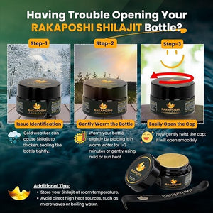 Rakaposhi Himalayan Shilajit Resin - Sun-Dried, Lab-Tested, Traditional Mineral Resin, 28.3 G - for Men & Women, Sourced from Gilgit-Baltistan