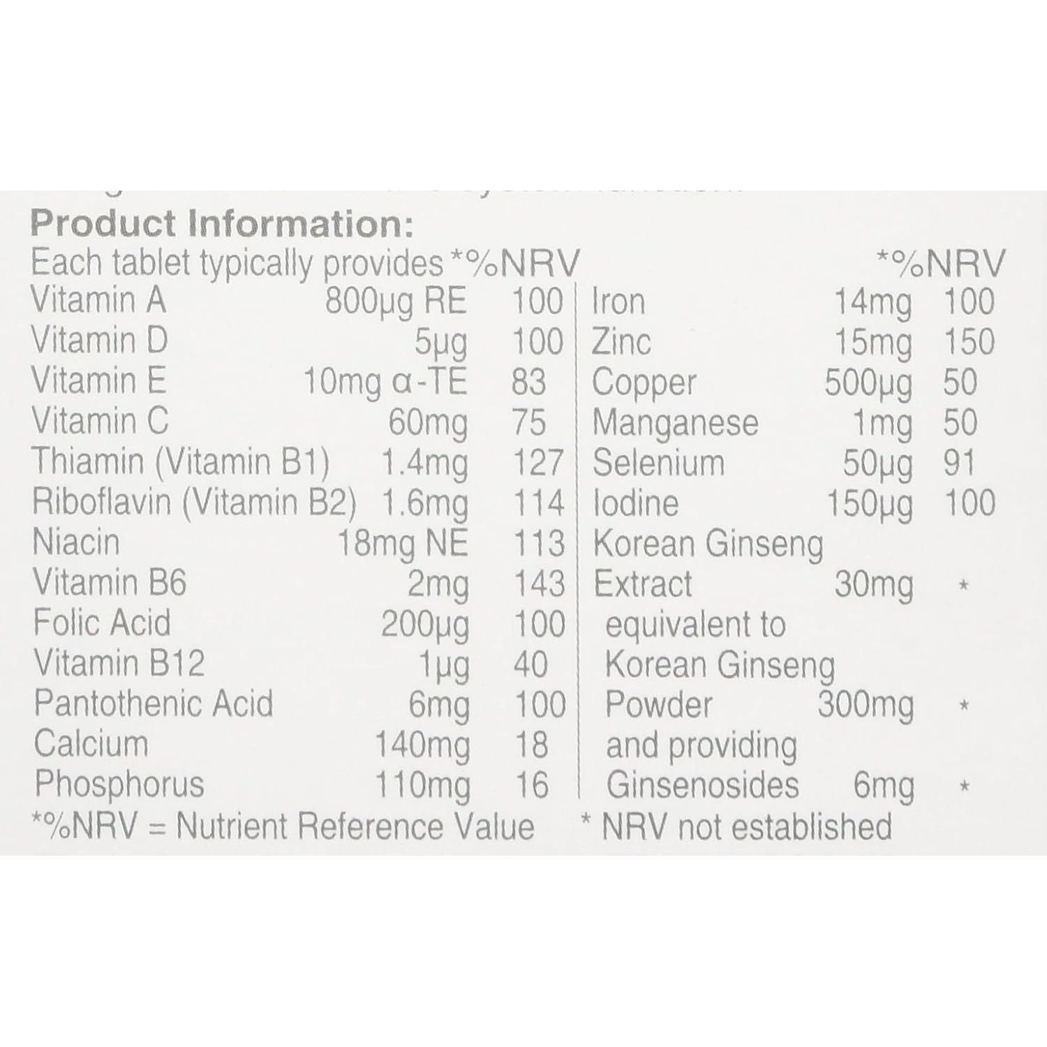 Red Kooga Korean Ginseng and Ginkgo Biloba, Promotes Vitality and Maintains Mental Alertness, Pack of 32 Tablets