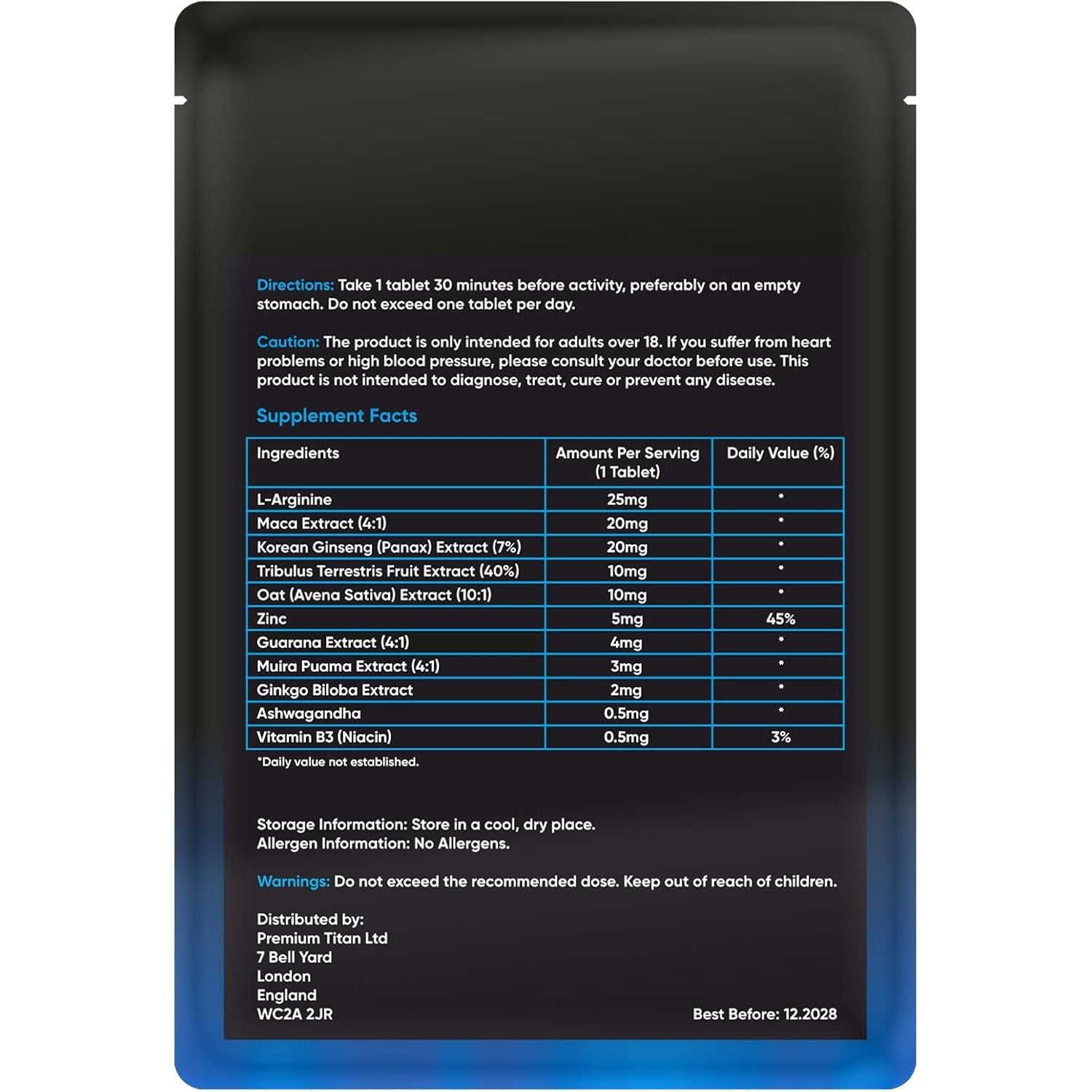 Happyman Blue 10 Tablets | Natural Herbal Supplement for Men | Prolonged Performance and Enhancement Tablets | Fast Acting and Extra Strong | Stamina and Energy Support | Ginseng