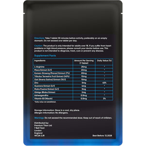 Happyman Blue 10 Tablets | Natural Herbal Supplement for Men | Prolonged Performance and Enhancement Tablets | Fast Acting and Extra Strong | Stamina and Energy Support | Ginseng