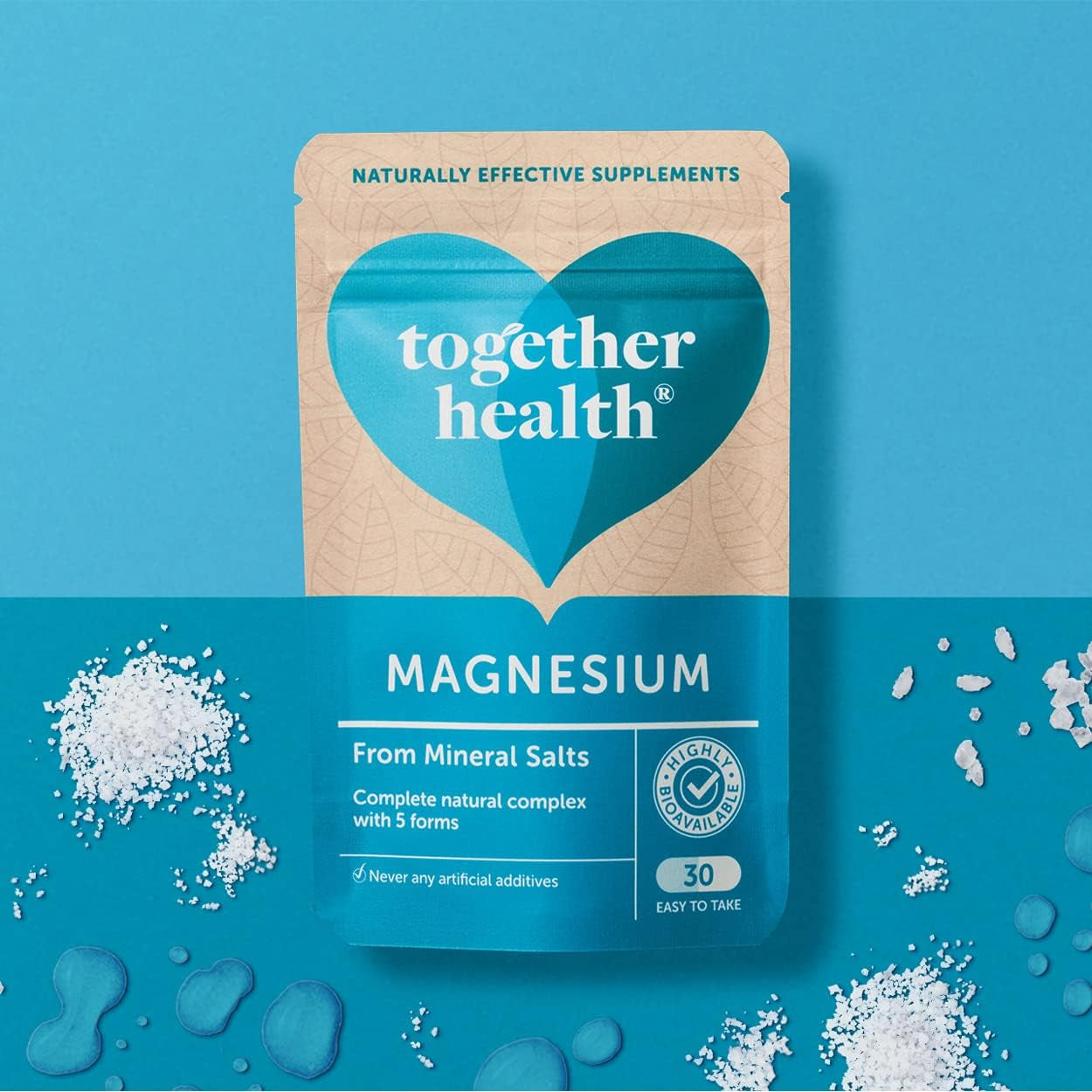 Marine Magnesium – Together Health – from Natural Marine Salts – 5 Natural Forms of Magnesium – Vegan Friendly – Made in the UK – 30 Vegecaps