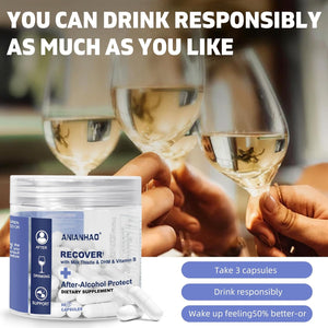 Liver Support Recover | Liver Detox Supplement with DHM + L-Cysteine | Feel Better after Drinking & Support Your Liver | 12 Doses | Dihydromyricetin, Cysteine, Prickly Pear, B-Vitamins, Ginger