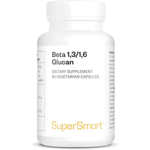 Beta 1,3/1,6 Glucan – Immune System Support – Helps Boost Vitality – Supports Normal Cholesterol Levels – Vegan – Supersmart