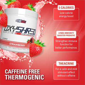 Ehplabs Oxyshred Non-Stimulant Shredding Supplement - Promotes Shredding, Energy Booster, Pre-Workout, Mood Booster - Strawberry Sunrise, 60 Servings
