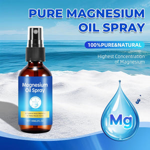 Pure Magnesium Oil Spray, Foot Magnesium Spray, Leak-Proof Portable Package, Magnesium Oil Body Care Natural Formula, Easy to Absorb and Soothe.