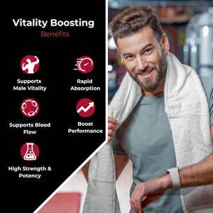 Horngoatmax Capsules - 120 Capsules 500Mg Pure Goat Wd Extract 500Mg - 10% Standardised Energy and Vitality Supplement for Men - No Fillers No Additives - Vegan Gluten Free