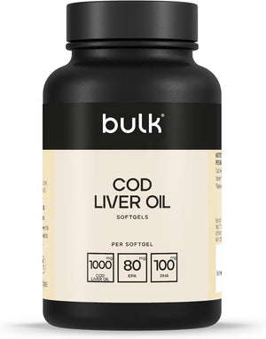 Bulk Cod Liver Oil Softgels, 1000 Mg, Pack of 90, 90 Servings, Packaging May Vary